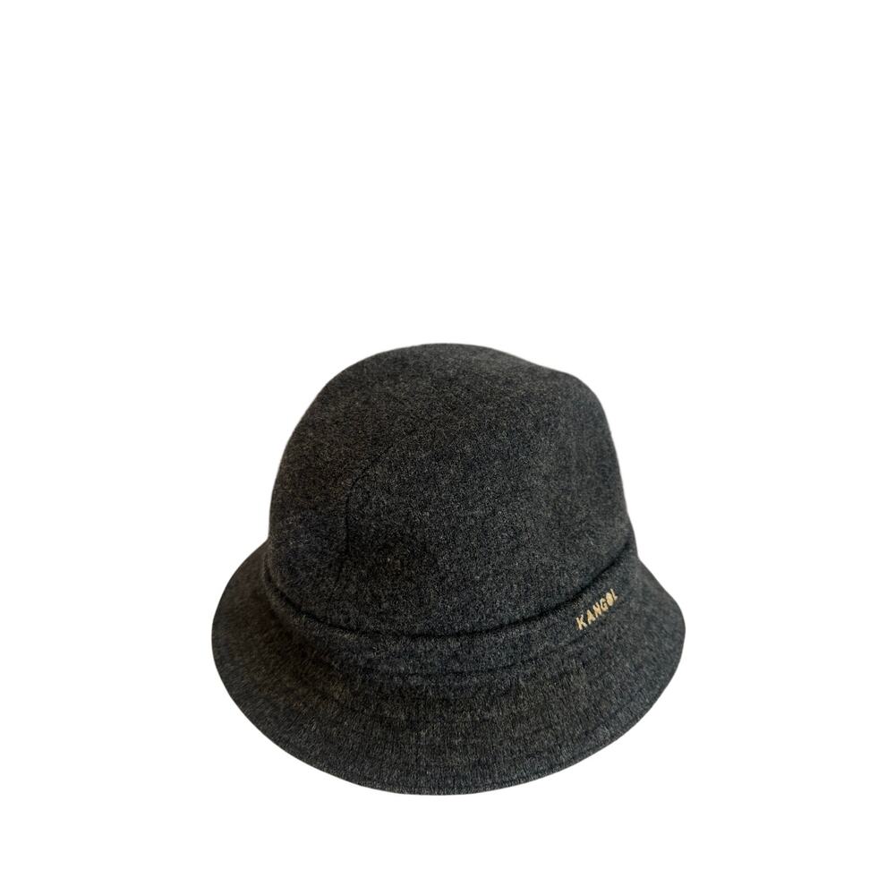 Vintage KANGOL Gray Clipper Moorland Bucket Wool Hat Nice!